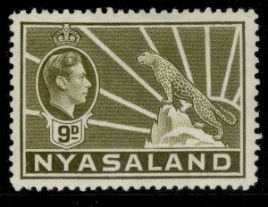 NYASALAND PROTECTORATE GVI SG137, 9d olive-bistre, M MINT.