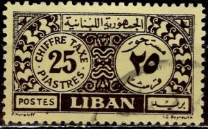 Lebanon; 1947: Sc. # J42: Used Single Stamp