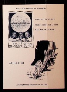 BELGIUM Sc B846 NH SOUVENIR SHEET OF 1969 - SPACE