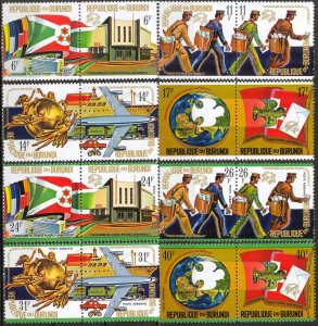 Burundi 1974 100th Anniv. UPU Set of 16 MNH