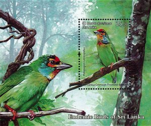 2021 Sri Lanka Endemic Birds (6 SS) (Scott 2285a-2290a) MNH