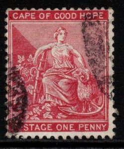 CAPE OF GOOD HOPE SG49 1885 1d ROSE-RED USED