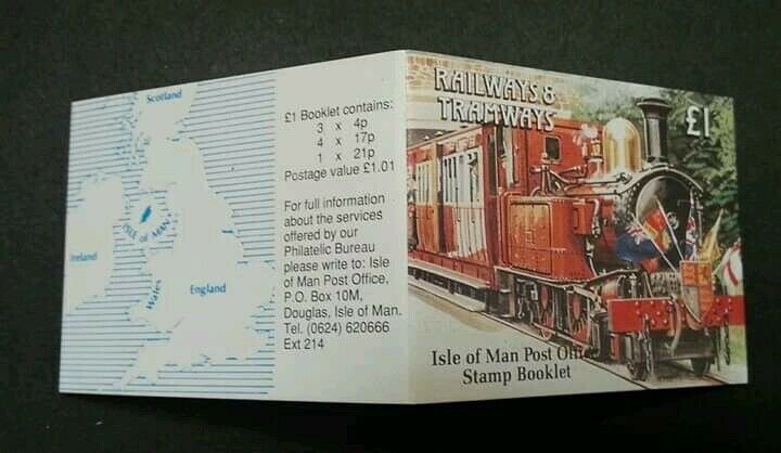 Isle Of Man Railway & Tramway 1991 £1 Train Locomotive Transport (booklet) MNH