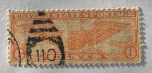 USA 1934 Scott C19 used - 6c,  Winged Globe