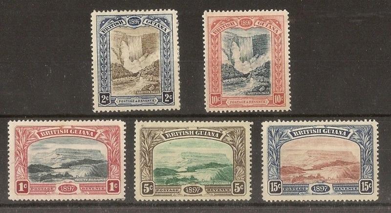 Br Guiana 1898 Jubilee SG216-221 Mint Cat£130