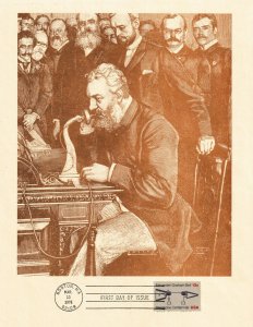 Oversize 8 1/2 x 11 FDC ist Day Cover #1683 Telephone Centennial Bell AT&T 1976