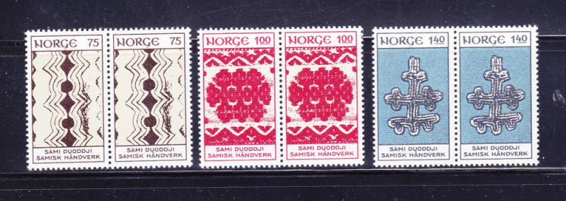 Norway 623-625 Pairs Set MNH Handicraft (D)