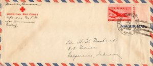 United States A.P.O.'s 5c Large DC-4 Skymaster Plate Number 23487 Single 1947...