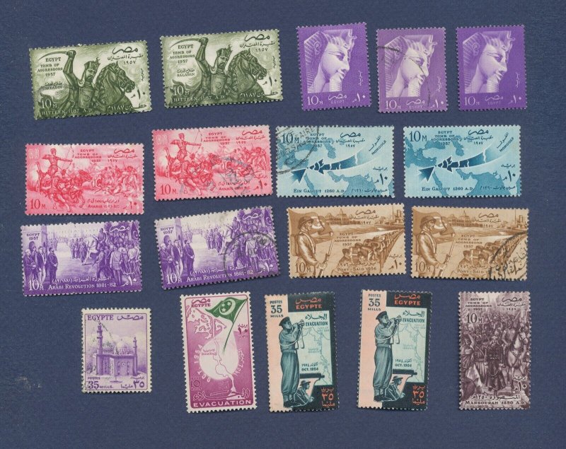 EGYPT - Scott 333 / / 404 - used and unused - 1954 --a