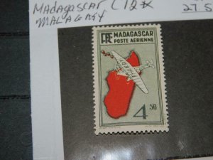 MADAGASCAR-MALAGASY, SCOTT# C12, MINT HINGED 
