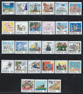 AUSTRALIA SC# 1053-78 FVF/MNH 1988