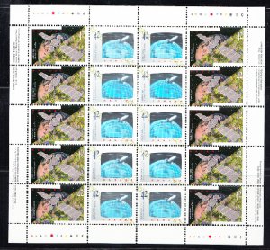 CANADA # 1441-1442 Mint NH Hologram -  1992 - Complete sheet of 20 - space