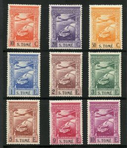 SAO TOME et PRINCIPE 1938 SCOTT #C1/9 AIRMAIL SET MINT LIGHT HINGED COMPLETE