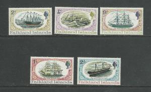 Falkland Islands  Scott catalogue #192-196 Unused Hinged