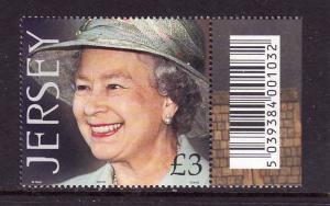 Jersey-Sc#988-unused-NH-set-QEII-75th Birthday-2001-