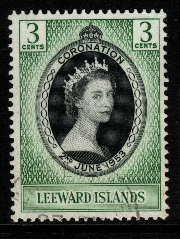 LEEWARD ISLANDS SG125 1953 CORONATION FINE USED