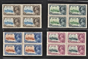 Hong Kong 1935 50th Annive. of Colony (4v Cpt, B/4) MNH CV$850+