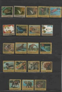 MANAMA 1968 ANIMALS SET OF 20 MINT VF NH O.G CTO (M29)