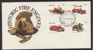 Australia 857-860 Fire Engines 1983 U/A FDC