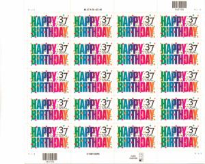 US 3695 - 37¢ Happy Birthday Unused