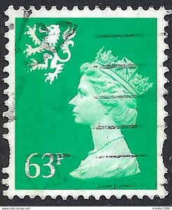 GREAT BRITAIN Scotland 1996 QEII 63p Emerald-Green Machin SGS89 FU