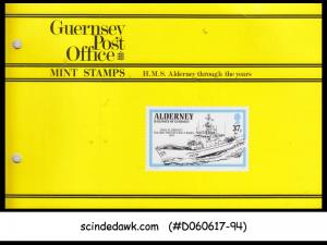ALDERNEY - 1990 SHIPS - FOLDER (5-STAMPS MINT NH)