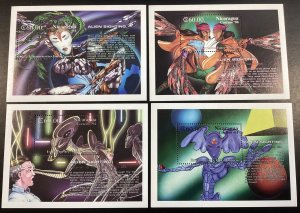 Nicaragua #2020-27 Mint Never Hinged 1994 Alien Sightings Set of 8 Mini Sheets