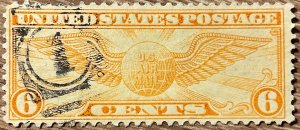 US #C19 Used Single #1 Cancel Winged Globe SCV $.25