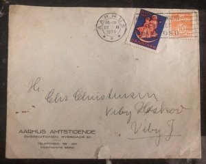 1935 Aarhus Denmark Commercial Cover To Viby J Domestic Used