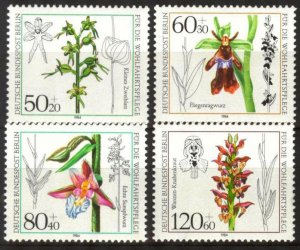 Berlin Germany 1984 Flowers Orchids set of 4 MNH