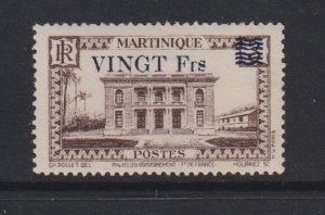 Martinique   #195 MH  1945 surcharge  20fr