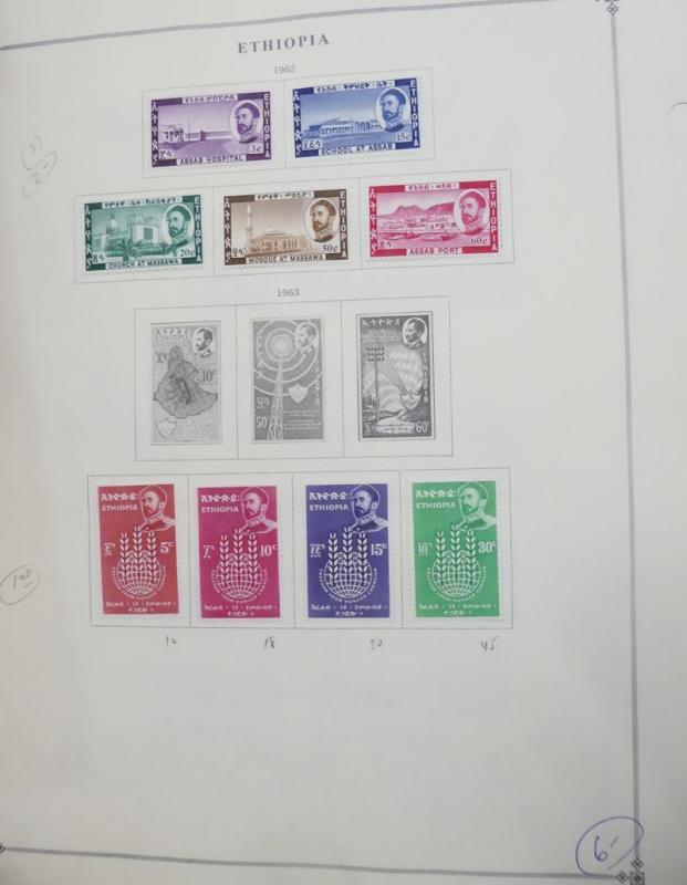 EDW1949SELL : ETHIOPIA Beautiful all VF Mint OG LH collection between 1942-1965.