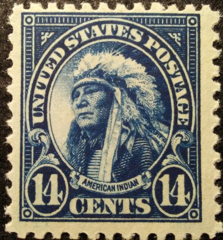 StampGeek Scott #565, NATIVE AMERICAN, Flat Press, PERF 11,  MINT, VF, LH, OG