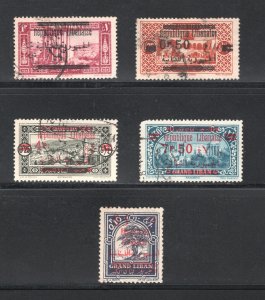 Lebanon #88, 102, 104-5, 107   VF, Used,  Partial Set, CV $6.80 ....  3440129