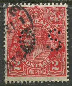 Australia - Scott 71 - KGV Head -1930 - FU - Wmk 203 -  2p Stamp