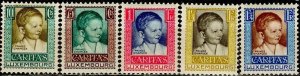 Luxembourg; 1930: Sc. # B40-B44: MNH Cpl, Set