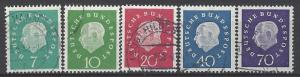 Germany Bund Scott # 793 - 797, used