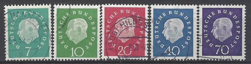 Germany Bund Scott # 793 - 797, used