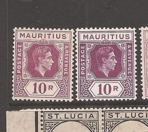 Mauritius KGVI 10R SG 263,263a MOG (6avv)