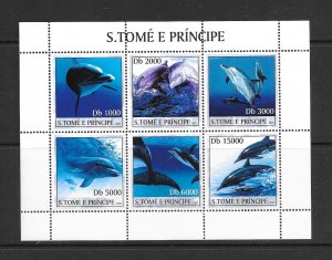 ST THOMAS & PRINCE #1526  DOLPHINS  MNH