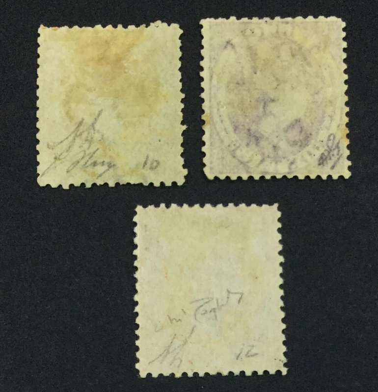 MOMEN: ST LUCIA SG #12x,13,14c CROWN CC P12.5 MINT OG H £535 LOT #60943