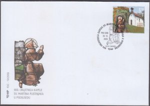 CROATIA Sc # 744 FDC - 800th ANN of ST MARTIN's HERMIT CHAPEL in PODSUSED