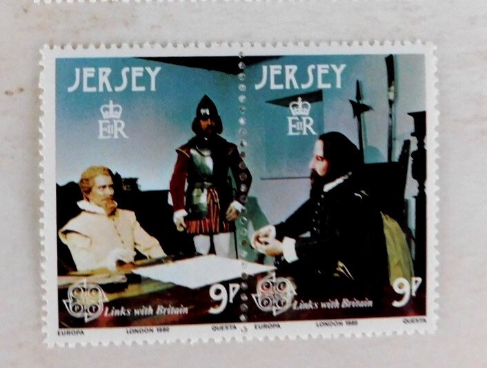 Jersey #229-230 Mint/NH/OG/VF, Europa, 1980 Wax Figures