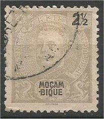 MOZAMBIQUE, 1898 used 21/2r King Carlos I Scott 49