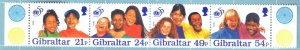 GIBRALTAR, SCOTT #715A-D,  MNH  1996 CHILDREN