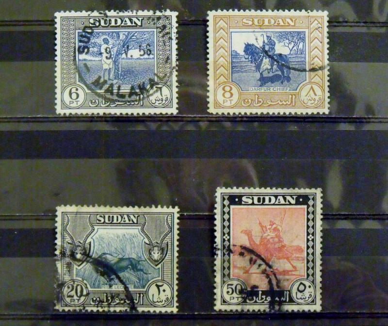 2454   Sudan   Used, VF   # 110, 111, 113, 114   C.V.$ 15.25