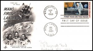 US C76 Moon Landing Artcraft Pencil FDC