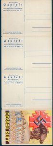 3rd Reich Germany 1935 Dessau Ruft Gaufest NSDAP Meet Propaganda Card BOOK 98254