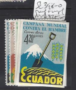 ECUADOR  (PP0209B)   SC 398-400  PERF AND IMPERF  MNH