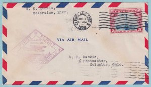 UNITED STATES FIRST FLIGHT COVER - 1928 FROM CLEVELAND OHIO - CV173